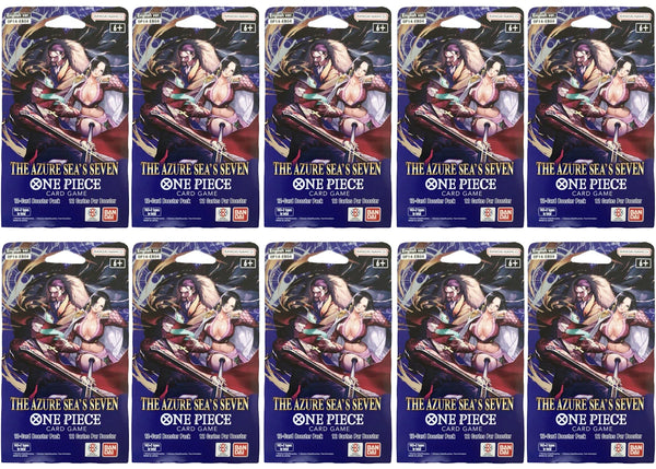 Bandai One Piece The Azure Sea's Seven (OP-14) Sleeved Booster Pack 10x Lot