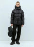 Moncler Black Hooded Puffer Coat