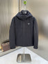 Prada Hooded Puffer Jacket with Triangle Chest Badge
