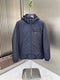 Prada Hooded Puffer Jacket with Triangle Chest Badge