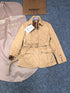 Burberry Belted Diamond-Quilted Jacket