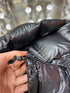 Prada Black Hooded Glossy Quilted Puffer Jacket