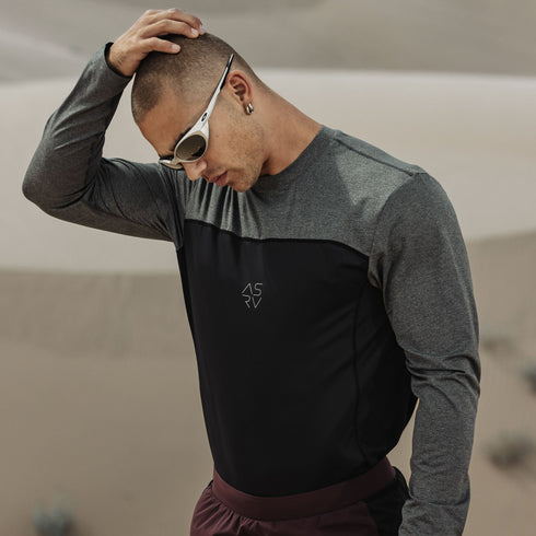 1190. AEROSILVER® UPF50+ Run Long Sleeve - Black