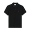 Polo Noir Ami de Coeur Rouge en Coton