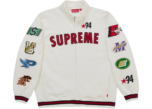 Supreme Mascots Zip Up Sweatshirt White