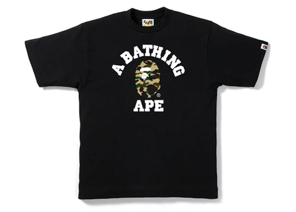 BAPE 1st Camo College Tee Black/Yellow Camo