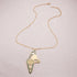 Palestine Dome Map Stainless Steel Pendant Necklace with Diamond Accents