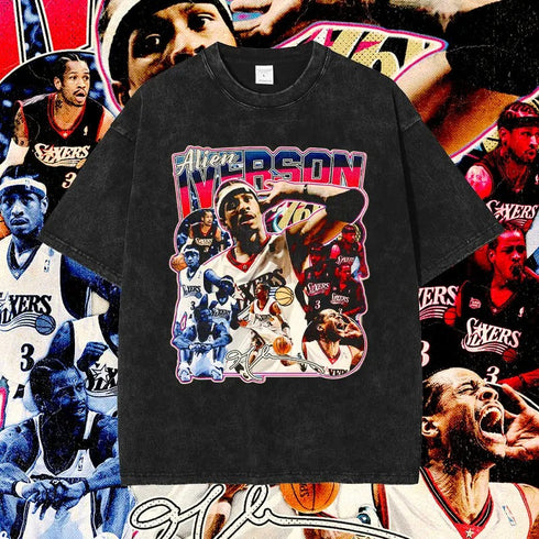 Allen Iverson Basketball Player Graphic T-Shirt