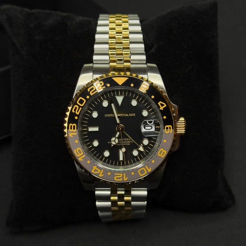 Seiko Mod GMT Master II | Two Tone Oyster Silver & Gold