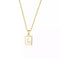 Mother Of Pearl Initial Card Necklace