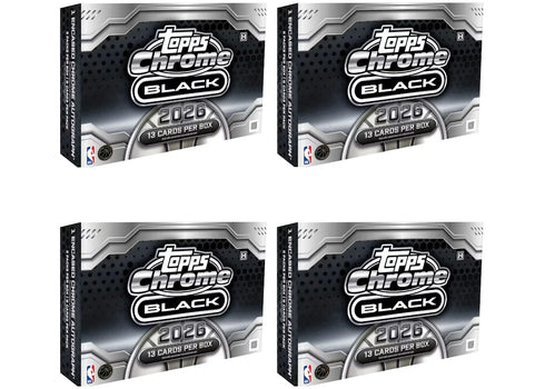 2025-26 Topps Chrome Black Basketball Hobby Box 4x Lot