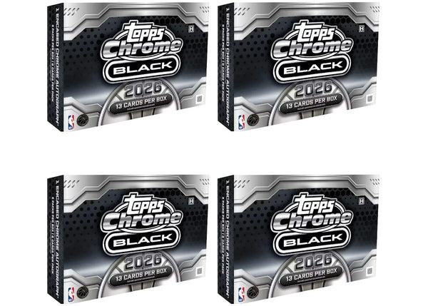2025-26 Topps Chrome Black Basketball Hobby Box 4x Lot