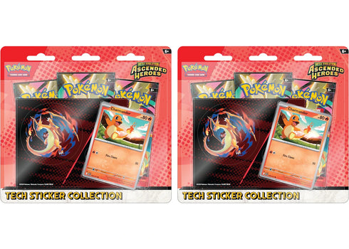 2026 Pokémon Mega Evolution Ascended Heroes Charmander Tech Sticker Collection 2x Lot