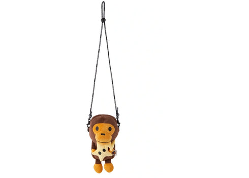 BAPE Baby Milo Sta Plush Mobile Phone Pouch Brown