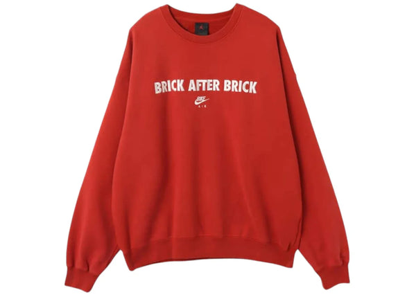 Jordan BIKE AIR x Nigel Sylvester Fleece Crewneck Sweatshirt Cinnabar Red