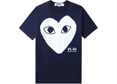 Comme des Garcons PLAY Big Heart Logo Tee Navy