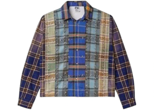 Vale Forever Splash Zone Cool Patchwork L/S Flannel Multicolor