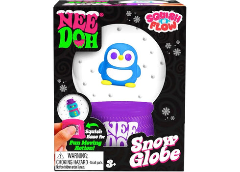 NeeDoh Squishmas Squish n' Flow Snow Globe Penguin Squishy Fidget Toy