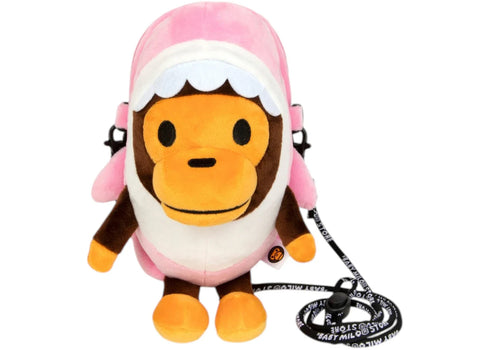 BAPE Baby Milo Plush Mobile Bag Pale Pink