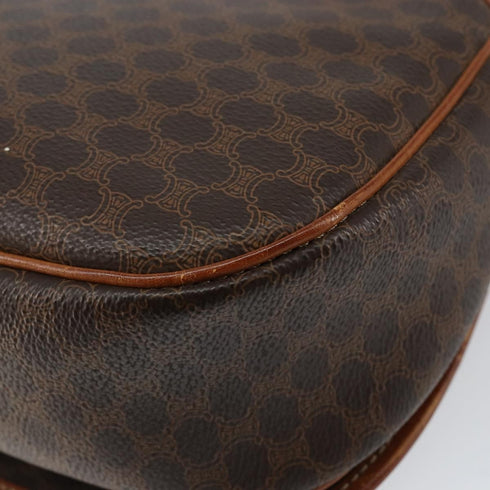 Vintage Saddle Flap Shoulder Bag Macadam Coated Canvas Small