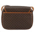 Vintage Saddle Flap Shoulder Bag Macadam Coated Canvas Small