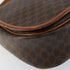 Vintage Saddle Flap Shoulder Bag Macadam Coated Canvas Small