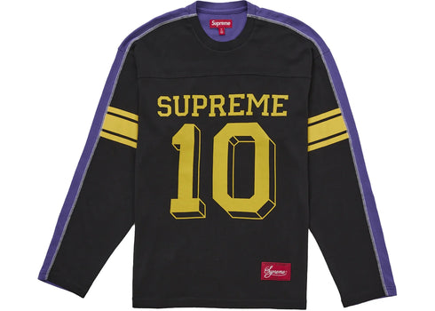 Supreme Split L/S Football Top Black