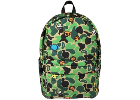 BAPE Baby Milo & Friends Camo Large Backpack (SS26) Army Green