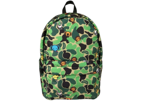 BAPE Baby Milo & Friends Camo Large Backpack (SS26) Army Green
