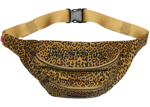 Supreme Barbour Waxed Cotton Waist Bag Leopard