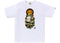 BAPE 1st Camo Milo On Ape Head Tee Tee White/Yellow