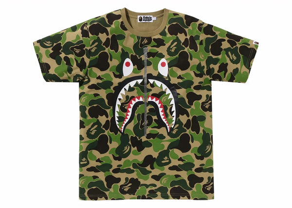 BAPE ABC Camo Shark Tee Green