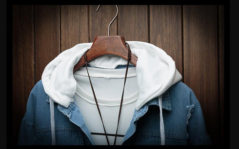Blouson Hooded Denim Jacket