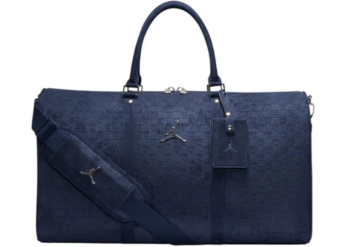 Nike Jordan Suede Monogram 40L Duffel Midnight Navy