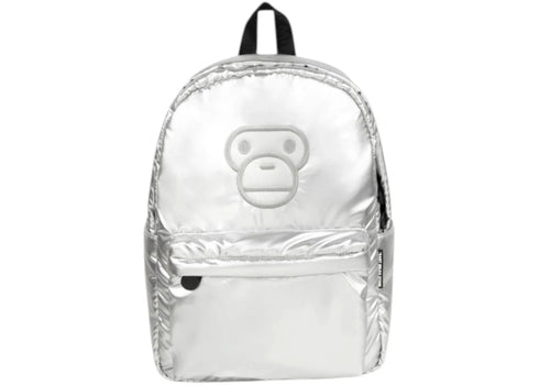 BAPE Baby Milo Soft Medium Backpack Silver