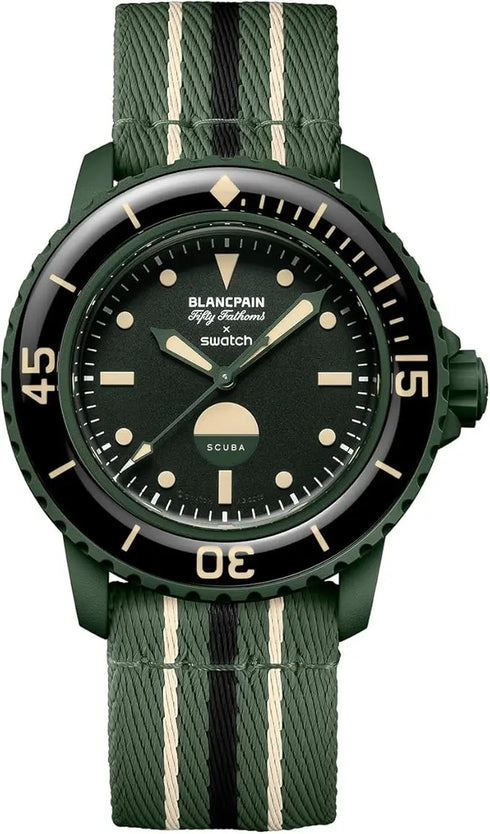 Blancpain x Swatch Scuba Fifty Fathoms Green Abyss SO35G100