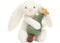 Jellycat Bashful Bunny with Christmas Tree Plush