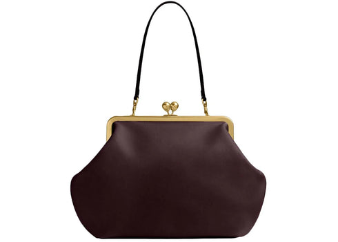 Coach Large Kisslock Frame Bag Brass/Black Currant
