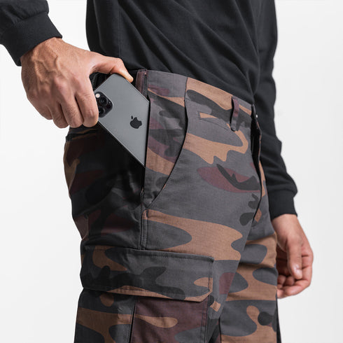 0564. Weather-Ready Technical Cargo Pant - Rust Camo