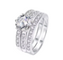 2CT Three Row Diamond 925 Sterling Silver Moissanite Ring
