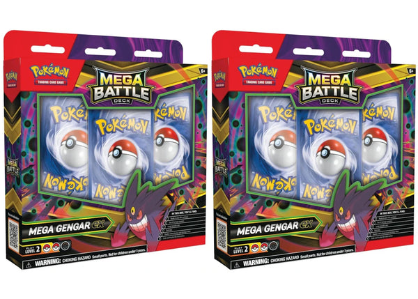 2025 Pokémon Mega Evolution Mega Gengar ex Metal Battle Deck 2x Lot