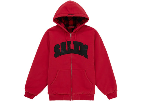 Supreme SALEM Zip Up Hooded Sweatshirt Red