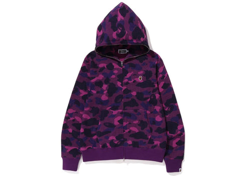 BAPE Color Camo Thermal Full Zip Hoodie Purple