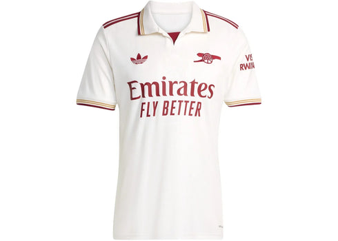 adidas Arsenal 25/26 Third Jersey Cloud White Team Coll Burgundy 2
