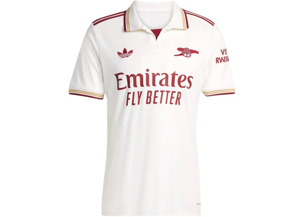 adidas Arsenal 25/26 Third Jersey Cloud White Team Coll Burgundy 2