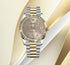 Seiko Mod Datejust Arabic Gold Pearl White Dial