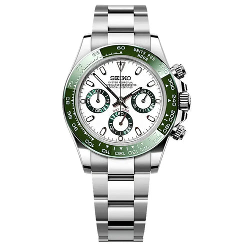 Seiko Mod Daytona White Hulk