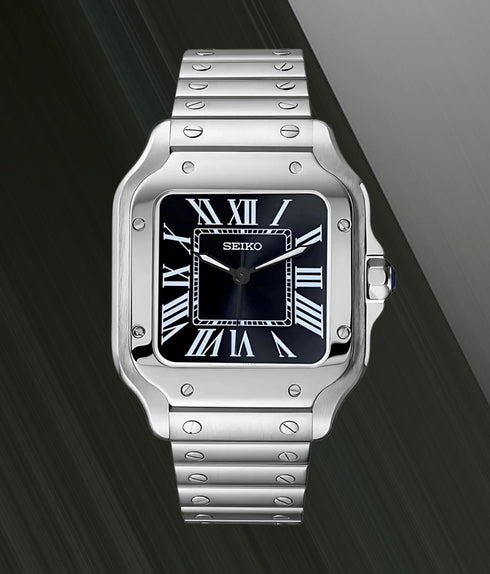 Seiko Mod Santos Classic Black