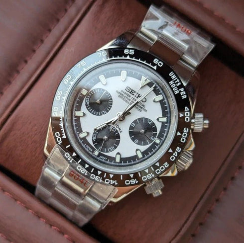 Seiko Mod Daytona | Black White Edition (Reversed Ghost)