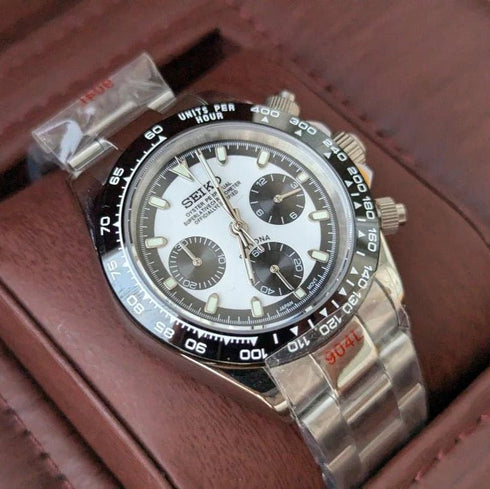 Seiko Mod Daytona | Black White Edition (Reversed Ghost)